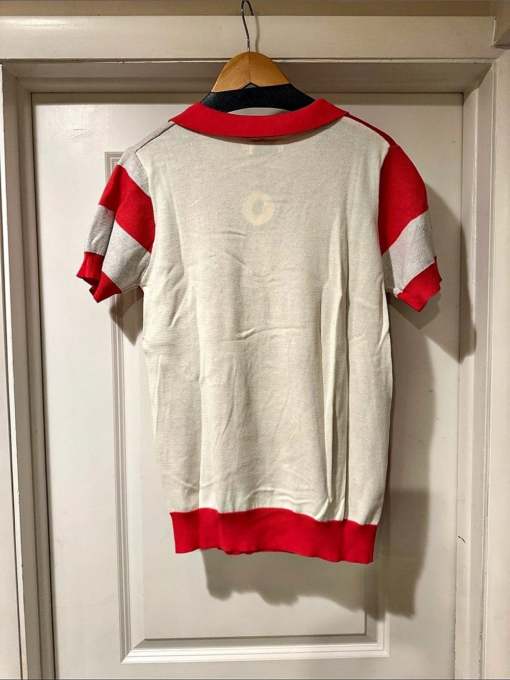 OXKNIT Color Block Dog Polo in Red & White XL NWT - Picture 2 of 6